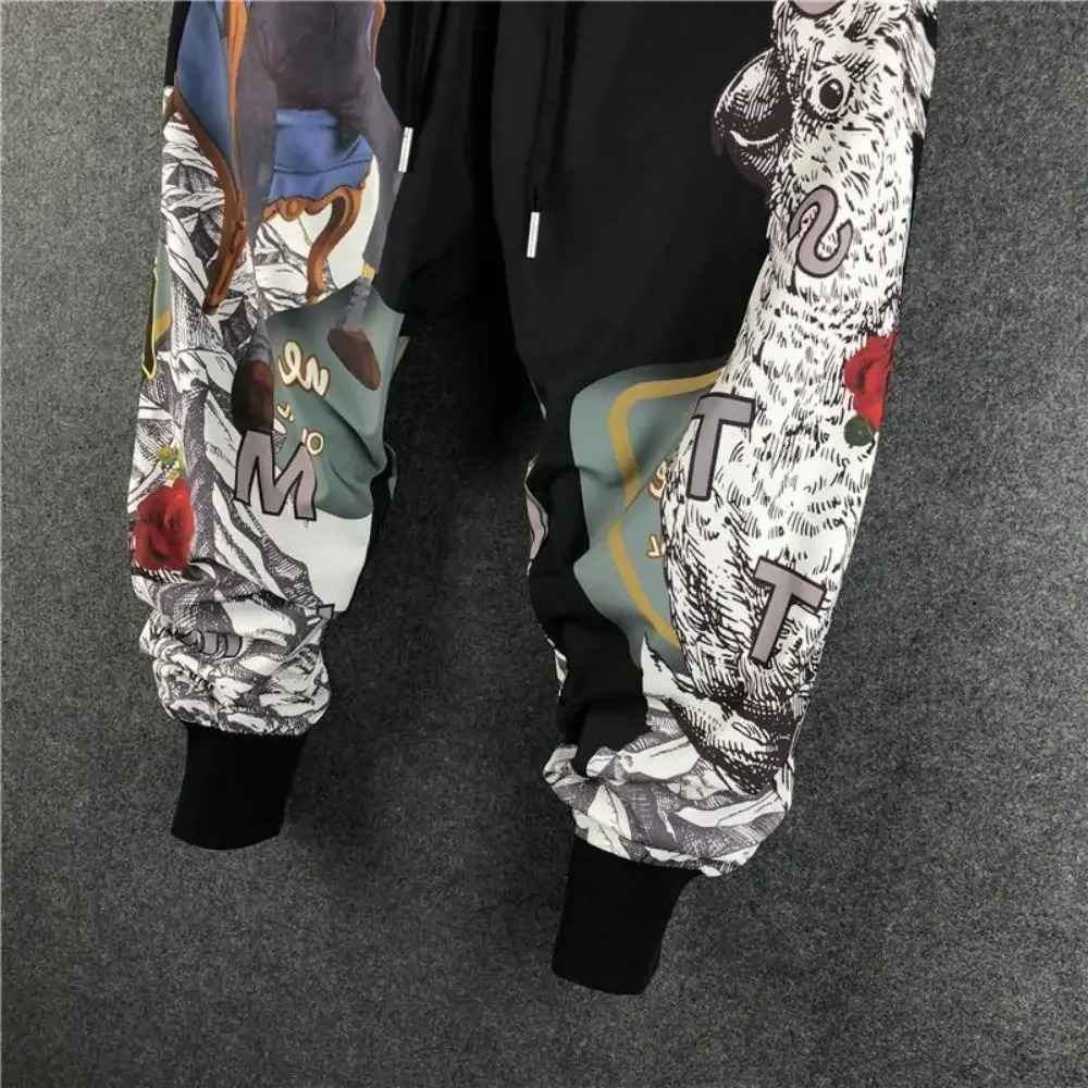 Mens Y2k Casual Slim Jogging Pants Daily Streetwear Youth Trend Personality Harajuku Fit Pants Men's Clothing 2024 Summer New