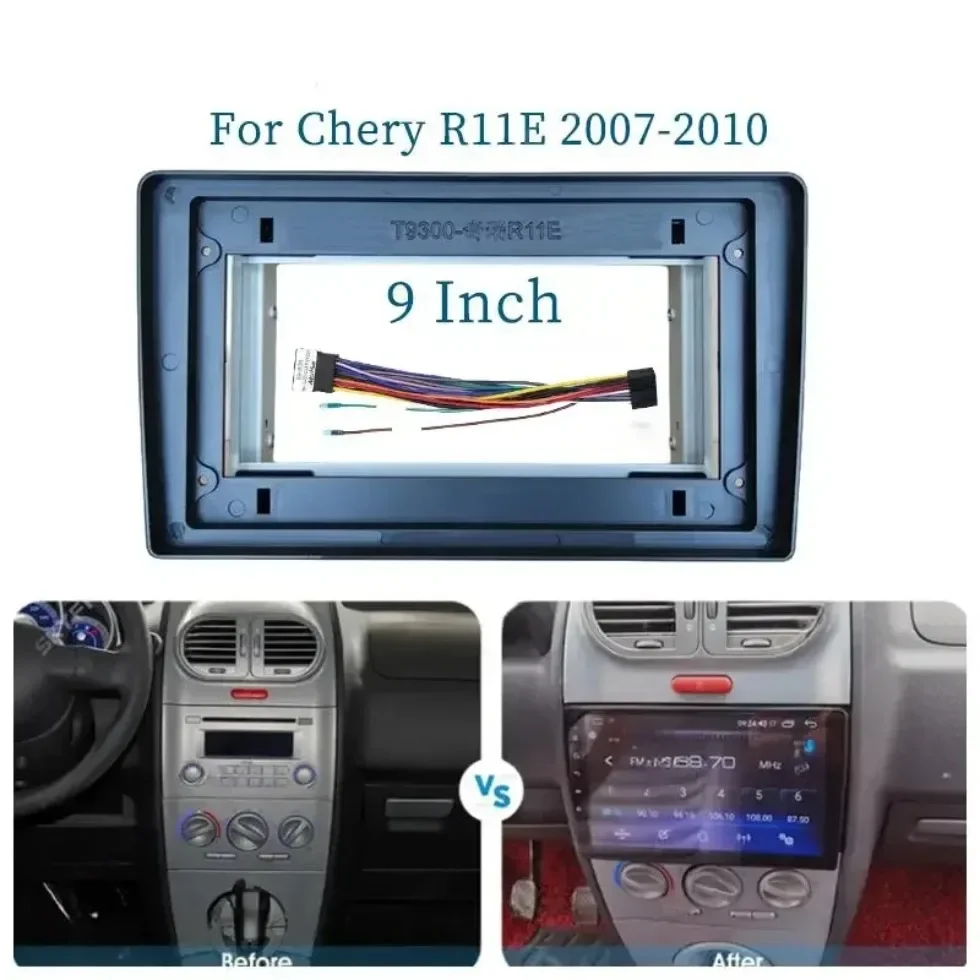 

Для Chery R11E 2007-2010 9-дюймовая Автомобильная рамка, адаптер для Android, стандартная панель, комплект