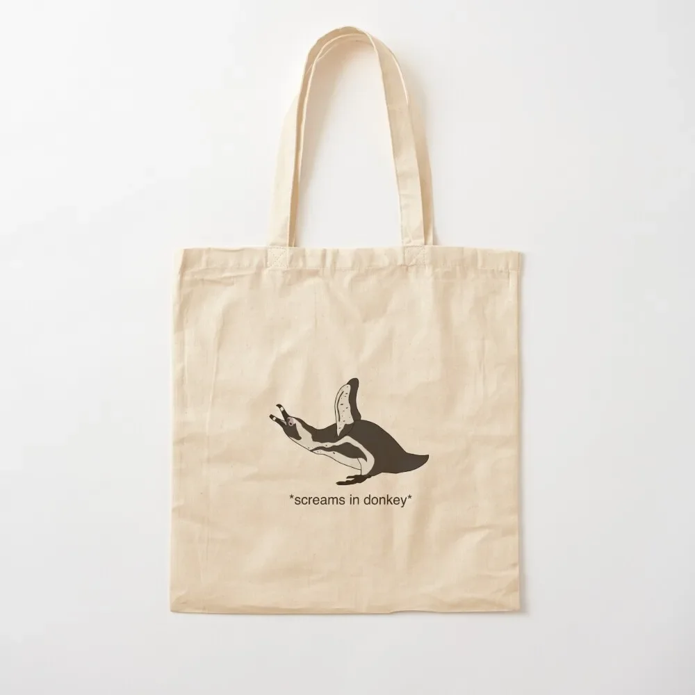 

African penguin vocalizing Tote Bag tote custom custom bags woman 2025 supermarket folding