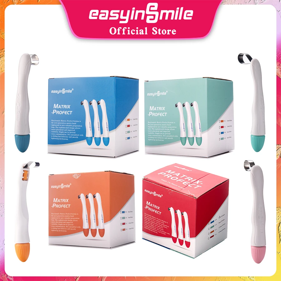 10/50Pcs Dental pro Matrix Bands Pre-Formed Sectional Adjustable Holder Tofflemire Tool for Teeth Filling 4.5/6mm - Bulk Pack