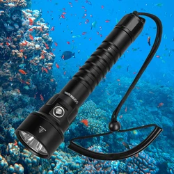 New Sofirn Diving Light SD09L SST40 LED Flashlight 6800lm 21700 USB Rechargeable Underwater Waterproof Torch