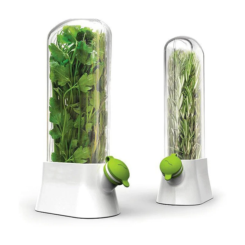 2pcs Herb Saver Set Hydroponics Growing System Vegetable Grow Box Vegetable Preservation Cup For Fridge