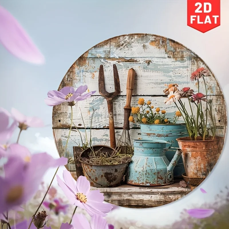 لافتات ريترو مسطحة ثنائية الأبعاد - مناسبة للمنزل والمطعم والمقهى والجراج والاستخدام الداخلي/الخارجي وفن الحائط الداخلي |   الرجعية جدار الفن