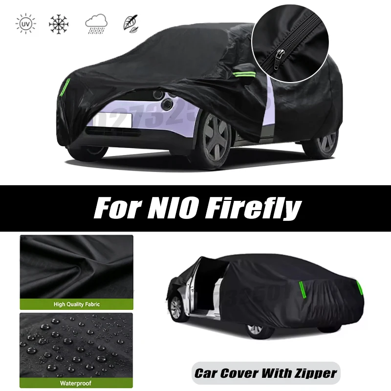 For NIO Firefly Car Covers Outdoor Waterproof Sun Rain Snow Protection UV Car Zipper Design Car Cover Accessories
