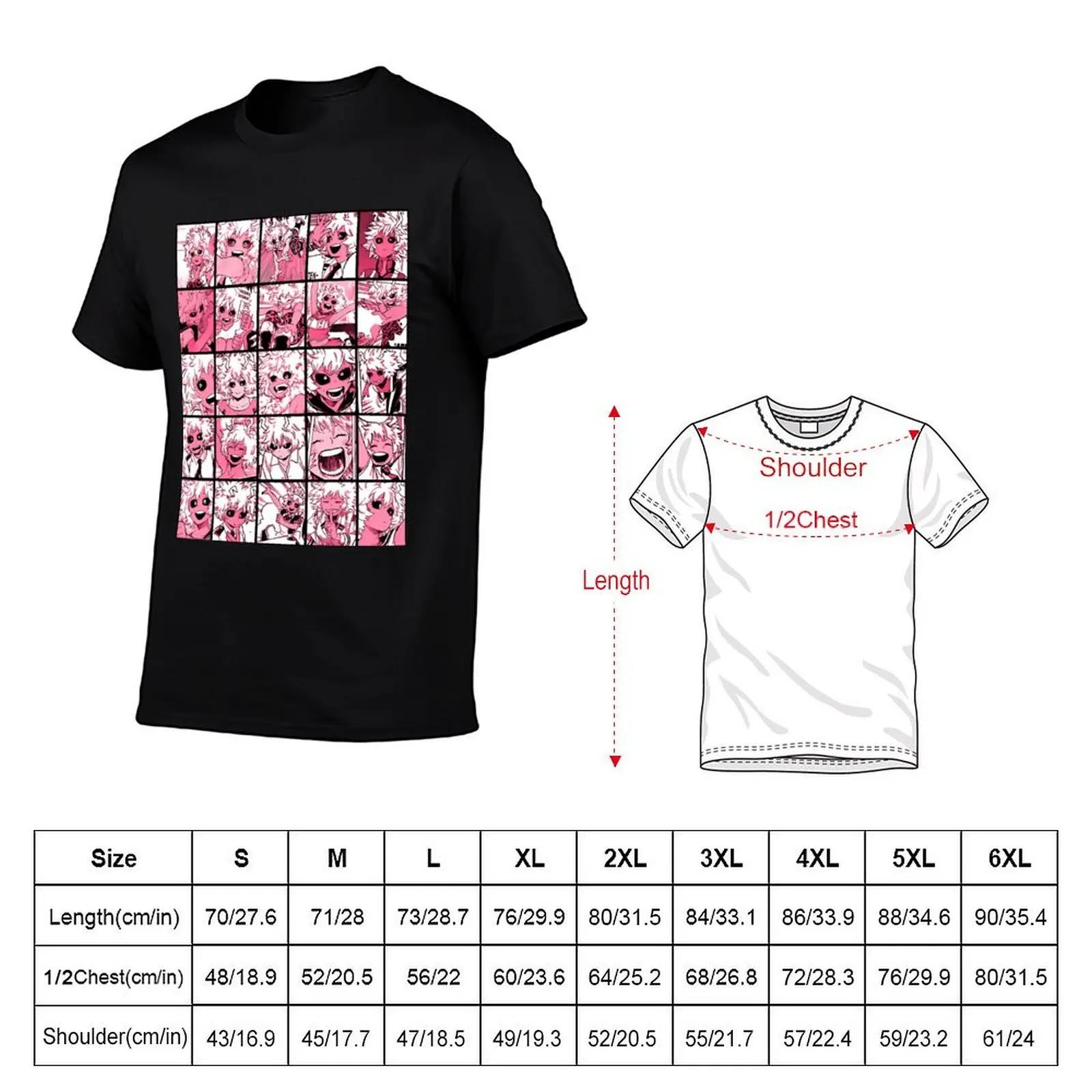 Mina Ashido Collage - color version Classic T-Shirt Festival Casual Short Sleeve