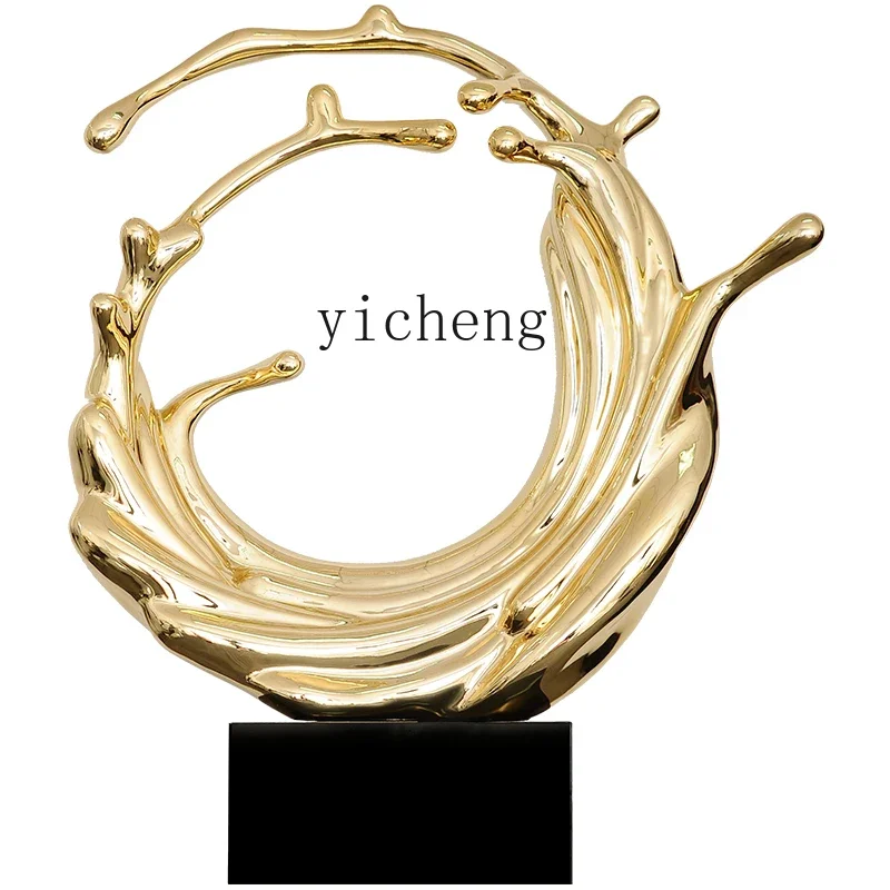 

Tqh lucky splash abstract sculpture entrance decoration living room floor ornament model room soft decoration hotel