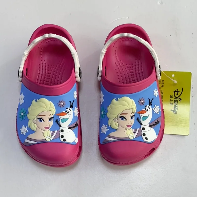 

2025 New Anime Elsa Princess Beach Anti Slip Thick Soled Cave Shoes Indoor And Outdoor Home Leisure Breathable Cool Slippers