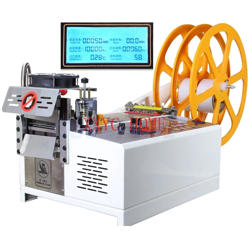 

Rope Cutting Machine Automatic Computerized Cold and Hot Zipper Cutting Ribbon Cutting Webbing Machine Elastic Band LCD Screen