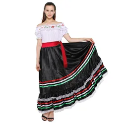 Holiday Costume Mexico day Cosplay Carnival Party Mexican ethnic dress Costume for Girl  singsong girl