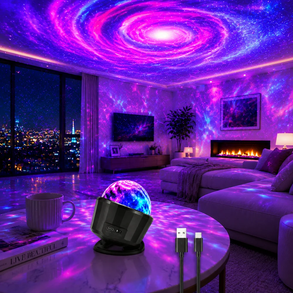 Galaxy Projector Night Light, Star Projector for Bedroom, Led Nebula Projector with Colorful Galaxy Lights, Ambient Room Decor