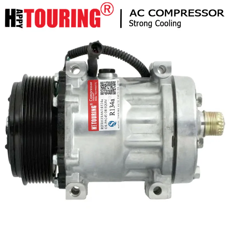 

Компрессор переменного тока SD7H15 для трактора Lveco EuroCargo Eurostar JCB 4894306 504185596 550197 850079506 504185596 550197 8500795