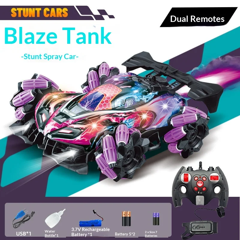 RC 스턴트카 4륜구동 스프레이 제스처 센싱 2.4G 무선 조종 자동차 LED 라이트 드리프트 스턴트 RC 자동차 남자아이 장난감