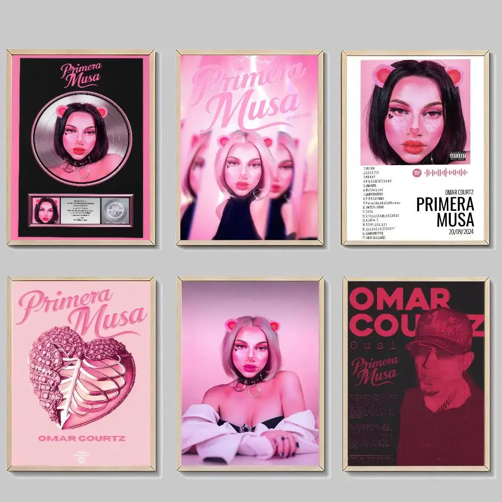 Sänger O-Omar Courtz Album Anime-Poster, klebriger, schicker Wandaufkleber für Wohnzimmer, Bar, Dekoration, Raumwanddekoration