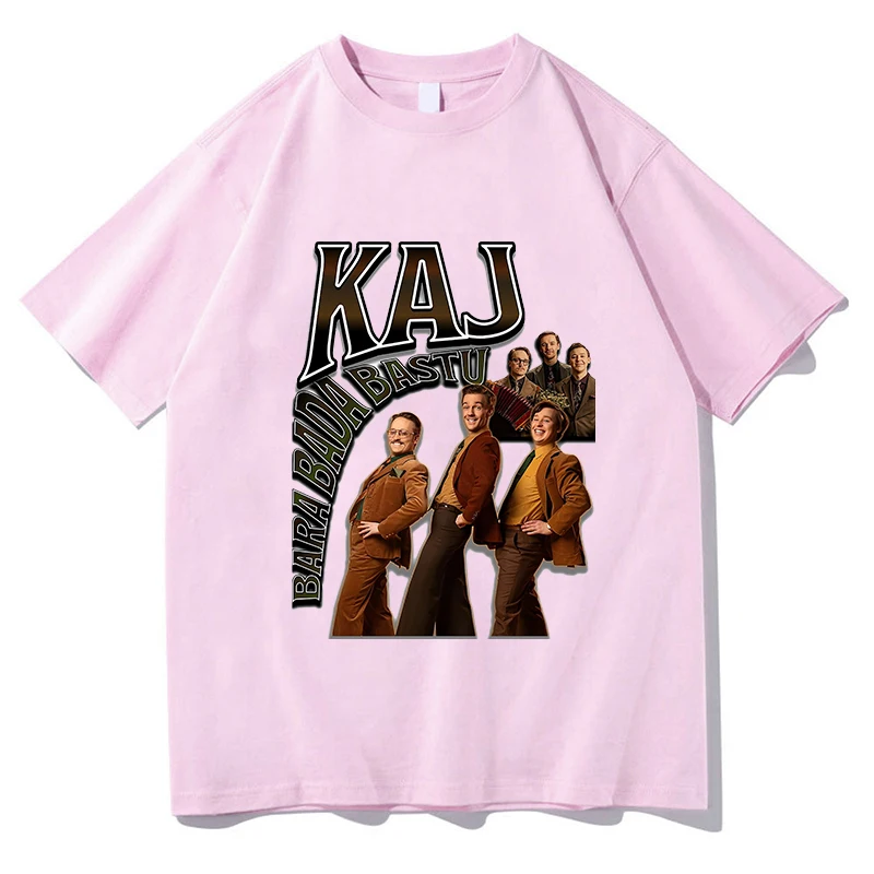 الجديد في يوروفيجن 2025 كاج بارا بادا باستو السويد يوروفيجن 2025 تي شيرت الرجال النساء الاتجاه قصيرة الأكمام للجنسين 100% ملابس علوية من القطن #6