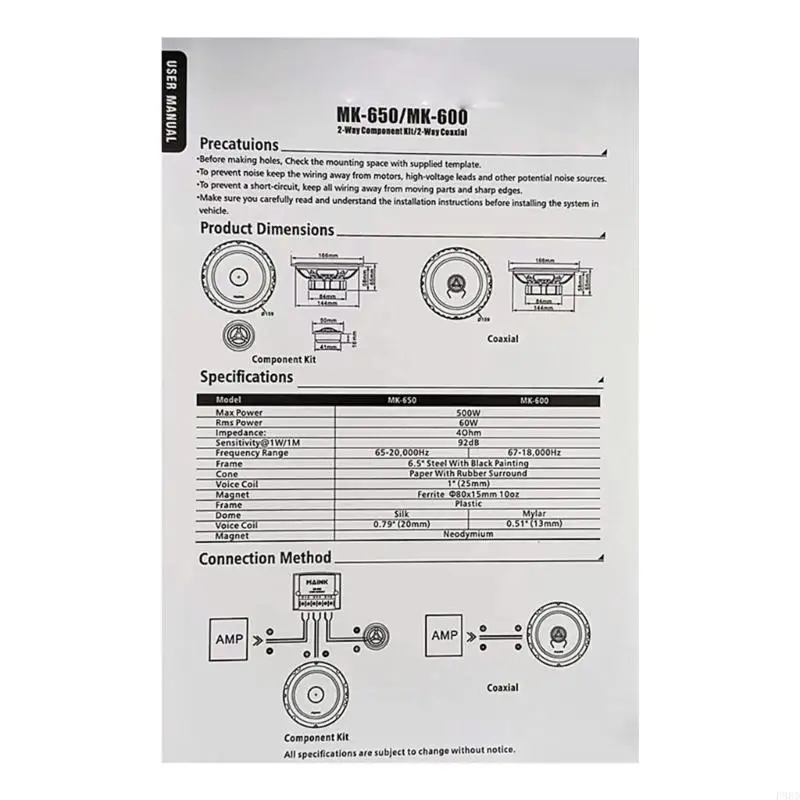 ستيريو سيار متطور متميز صوت محوري ، مكبرات صوت عالية الحساسية ، ظهور عصري