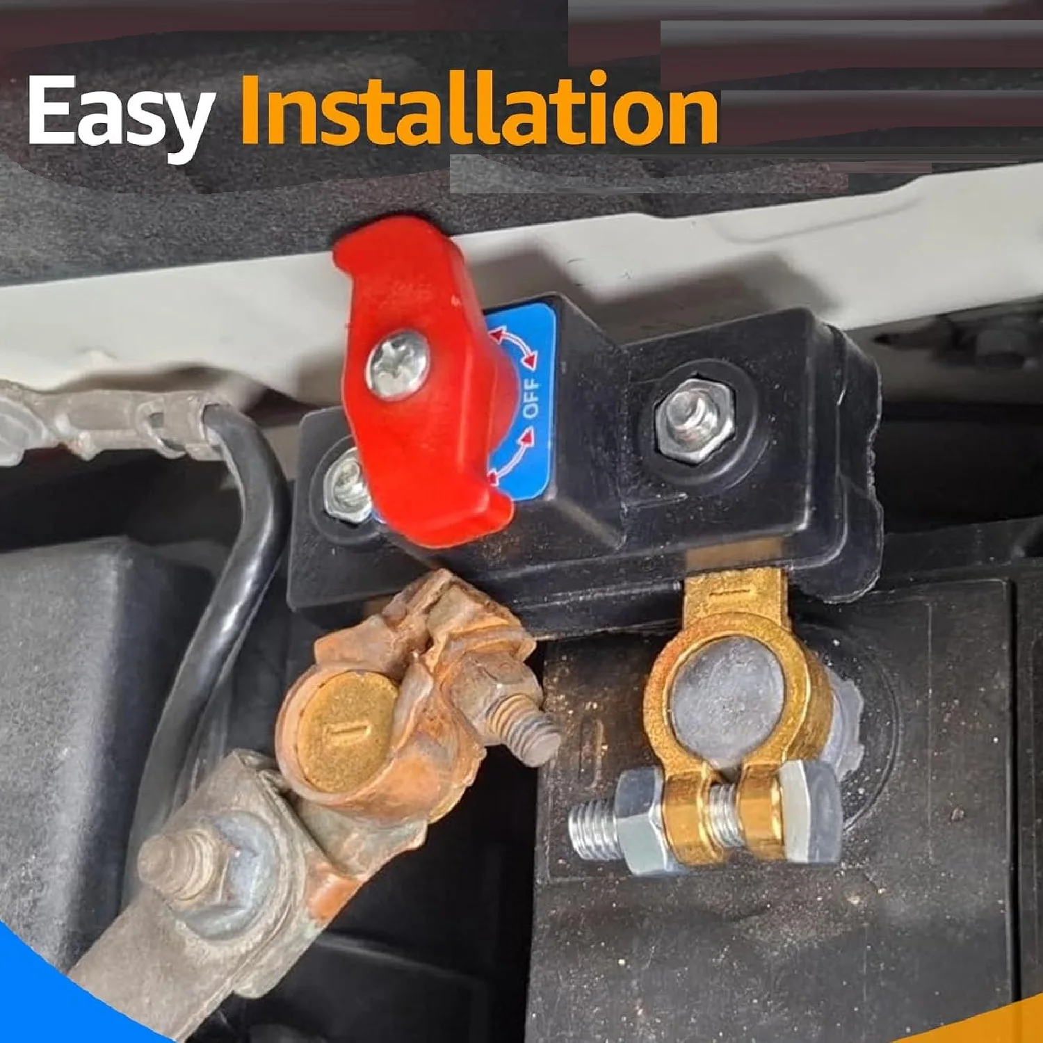 2Pcs Car Battery Cut Off Switch Battery Power Cut Off Switch Breaker Adjustable Battery Disconnect Switch for Car Truck RV Boat