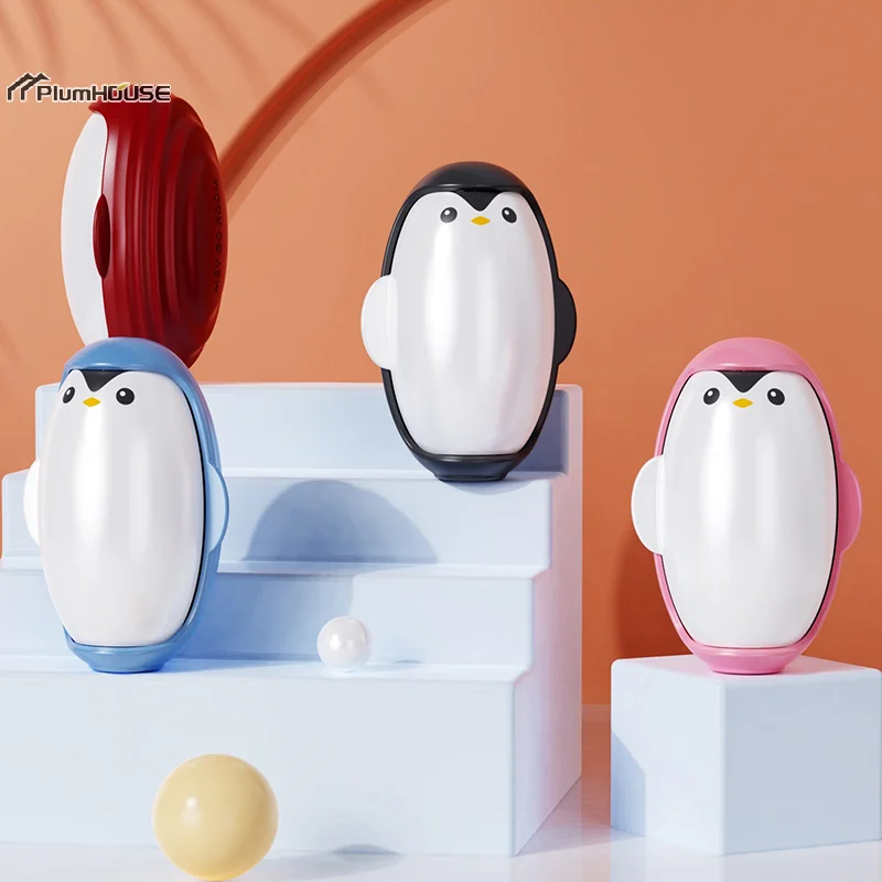 Pet Hair Lint Remover Mini Penguin Shape Roller Brush Ball For Clothing Cleaning Washable Reusable Household Portable Sticky