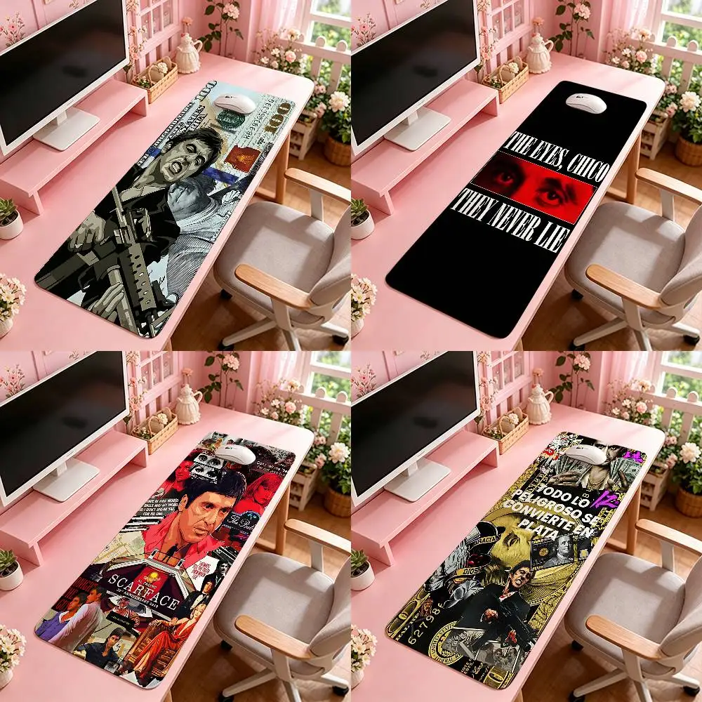 

Coll-S-scarface-1983-Pacino-S-Movie Kawaii Mouse Pad Large Rubber Keyboard Mouse Carpet Anti-slip Gamer Mouse Laptop Mousepad