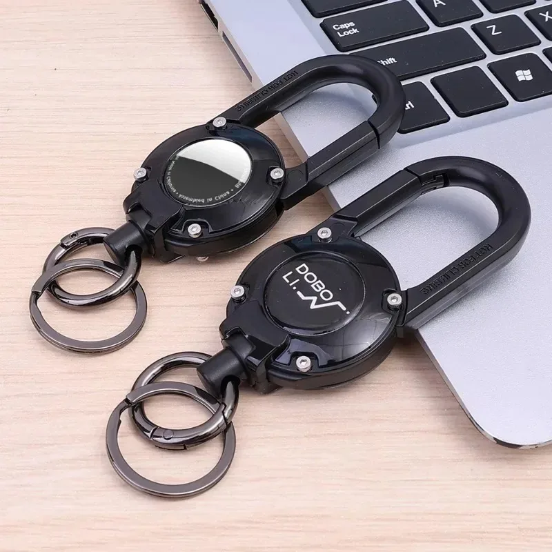 Shockproof Case for Apple AirTag Anti-Lost Protective Cover Holder Keychain with Key Ring & Carabiner for Climbing Keys Luggage