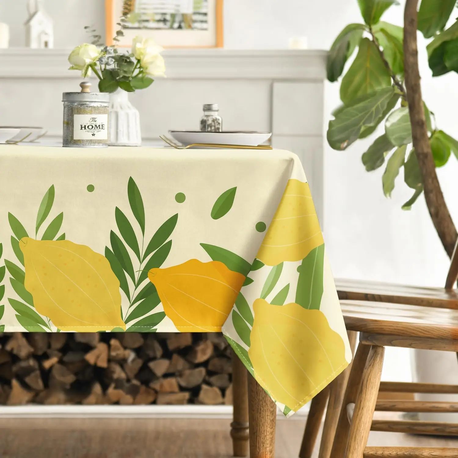 Happy Sukkot Waterproof Tablecloth Table Decor Etrog Lulav Hebrew Jewish Holiday Kitchen Dining Tablecloth Sukkot Decorations
