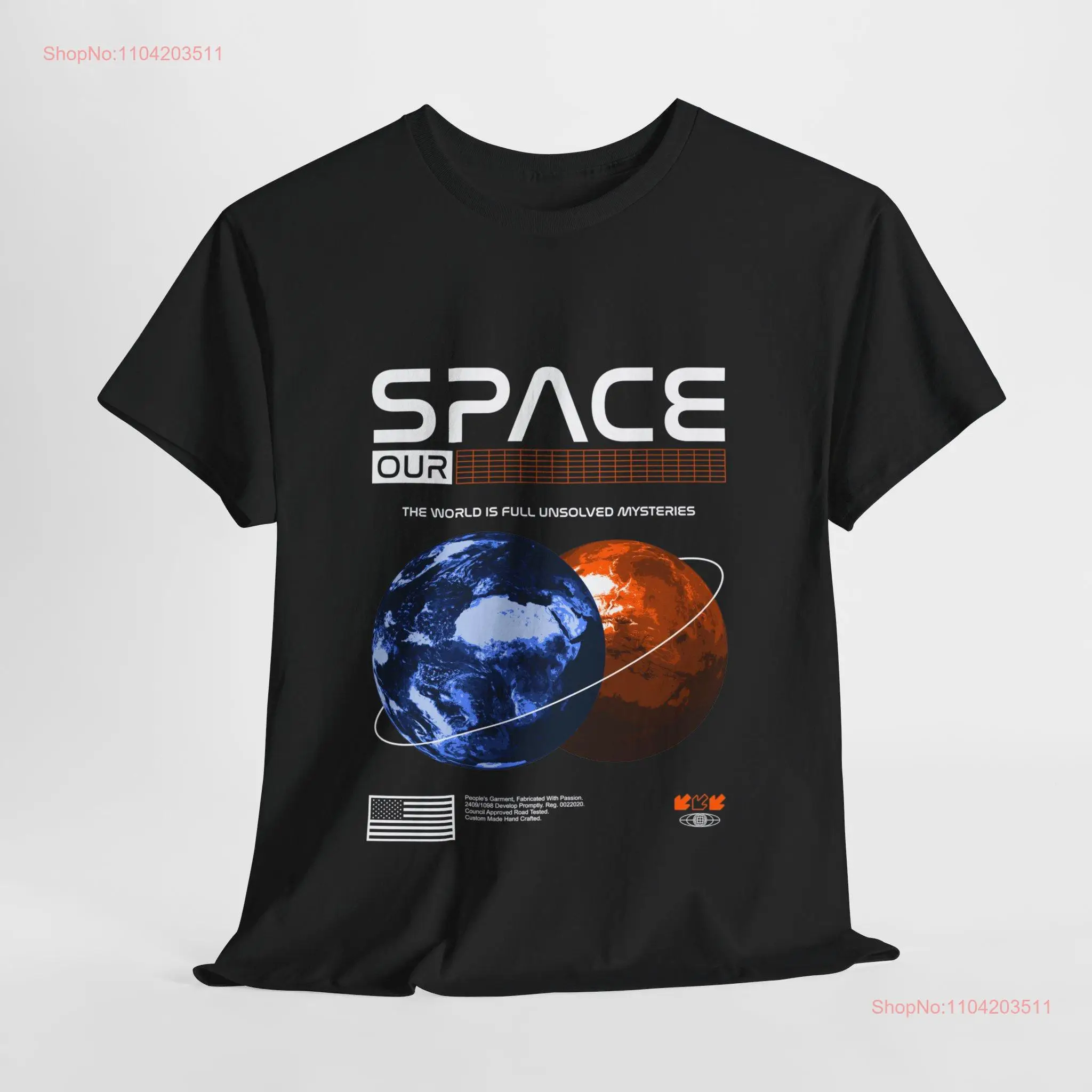 Space Exploration T Shirt Discover the Unsolved Mysteries of Our Universe long or short sleeves