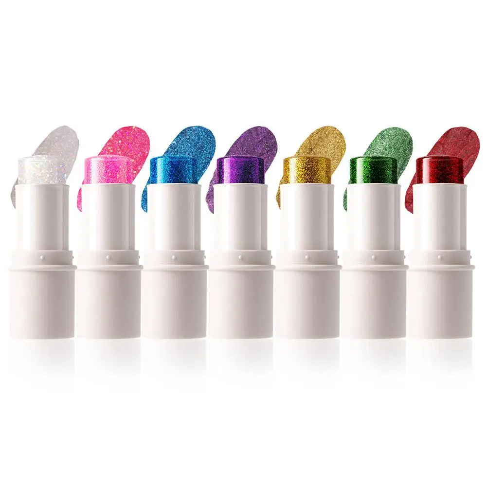 7 Colors Beauty Glitter Stick Long-Lasting Shine For Carnival/Parties/Festival/Stage Performance Party Glitter Stick For Ey V5O4