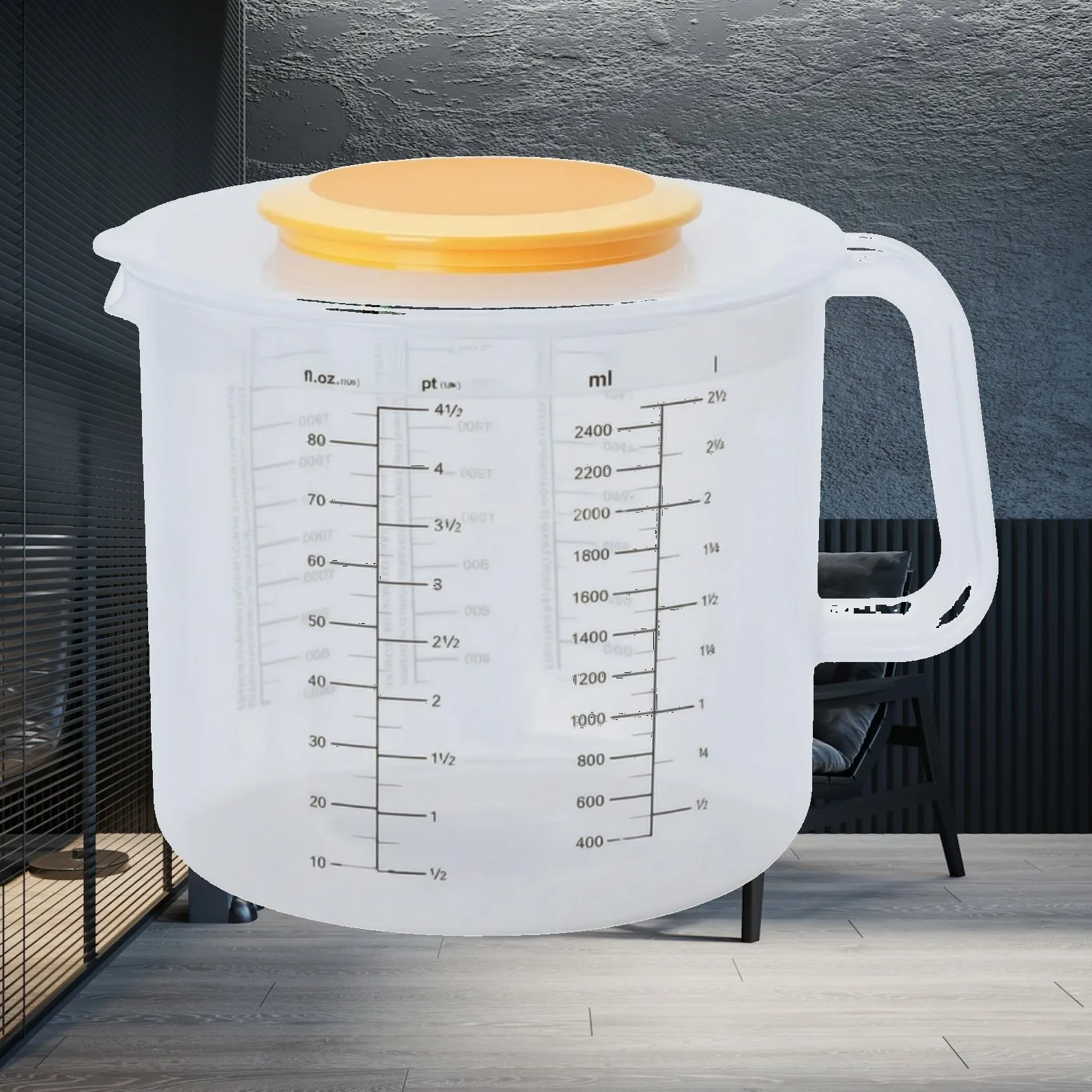 Measuring Cup with Lid Translucent Graduated Pitcher with Handle Measuring Pitcher with Handle Accurate Container Wide Spout