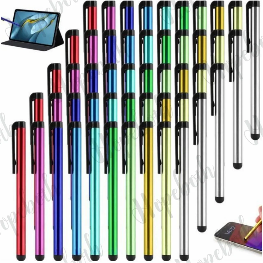 

Емкостный универсальный стилус, 100 шт., аксессуары для сенсорного экрана мобильного телефона, металлическая емкостная ручка, планшет для Xiaomi Iphone