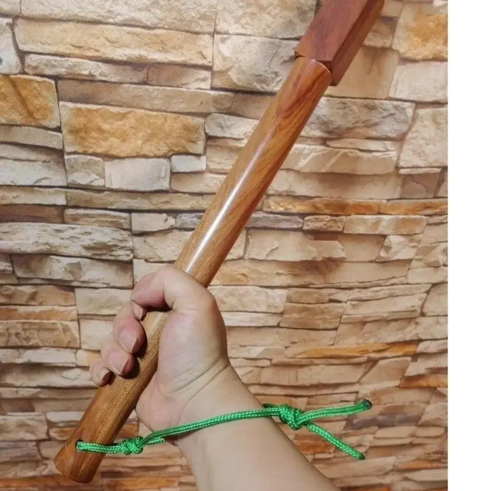 Bastone corto in legno Fitness Viola chiaro Ebano Cane batte Manica EDC Trench Hammer Strumenti per auto di autodifesa