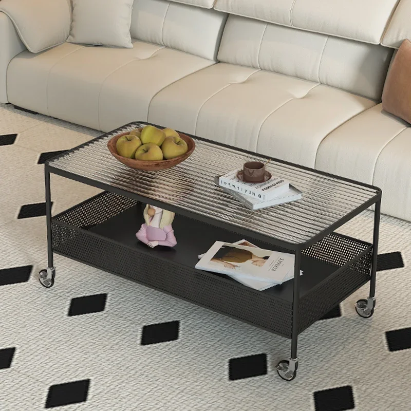 Minimalist Moving Coffee Table Modern Simple Unique Nordic Coffee Table Storage Aesthetic Transform Mesa Auxiliar Home Furniture