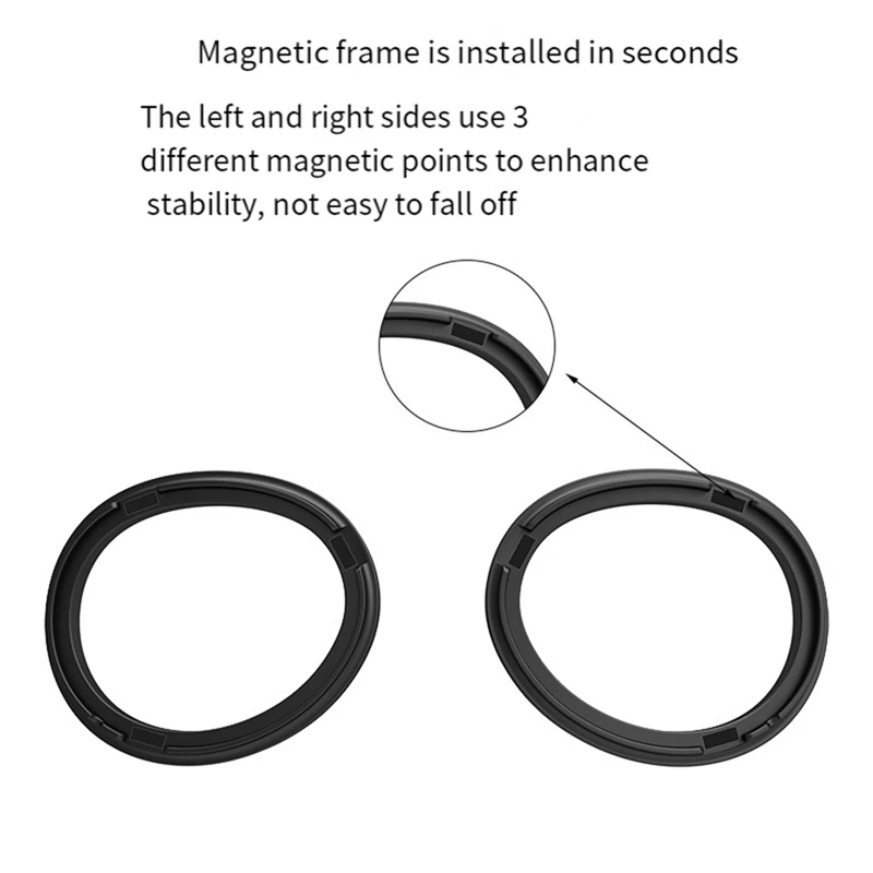 For Vision Pro Magnetic Frames Injection Molded Myopia Lenses Accessories VR Glasses Magnetic Frames With Lenses-A38R