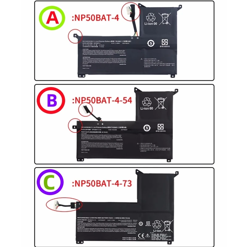 NP50BAT-4-73 Battery For Clevo NP70 NP7861C Colorful X15XS X15AT X17AT-23 Hasee TX8R9 TX9R9 TX8R7 TX9R7 Schenker XMG Focus 15 16