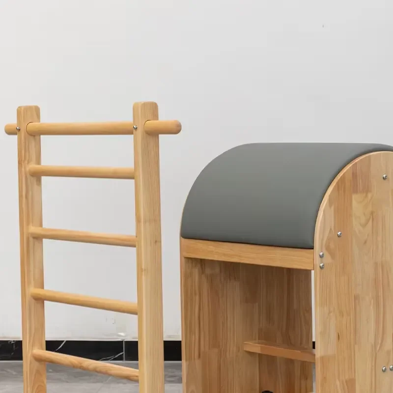 Durable Oak Wood Ladder Barrel Pilates Equipment, Space-Saving & Stable, Hot for Wholesale