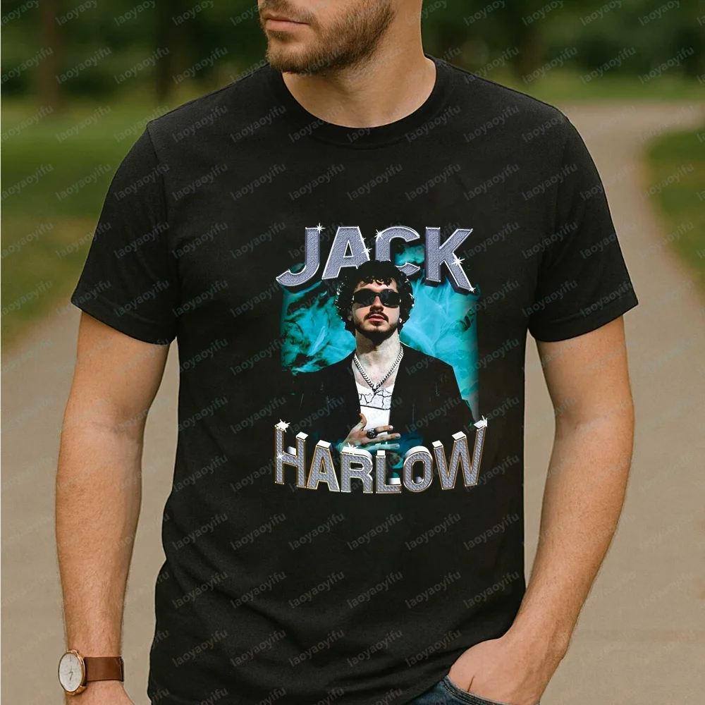 Korean-style Review of Men's Clothing: Jack Harlow Short-sleeved Men's and Women's Round-neck T-shirts, Comfortable T-shirts