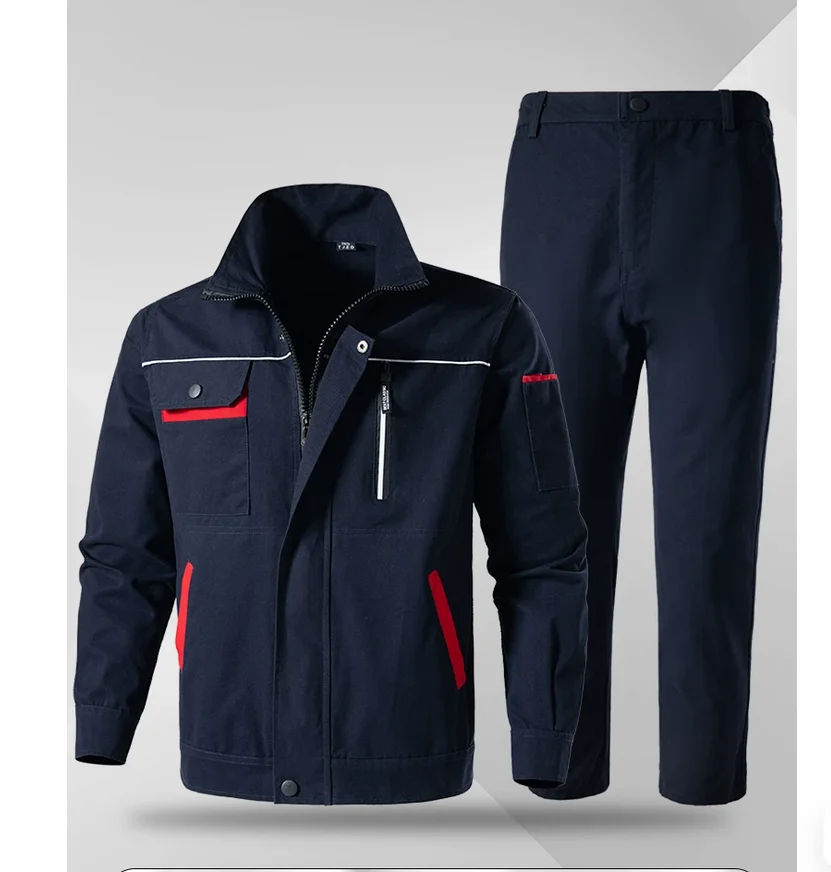 

Spring/Autumn Thickened 100% Cotton Abrasion-Resistant Outdoor Safety Clothing Set