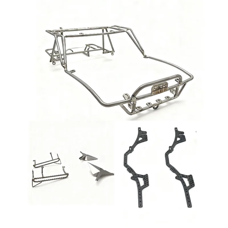 D1RC Simulated Rainforest Tank Titanium Alloy Tube Frame Wheelbase 313mm Hard Shell Car Shell Set for 1/10 RC Crawler Car TRX4