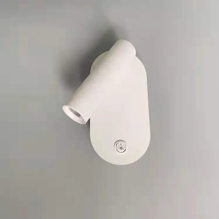 

Настенный светильник прикроватный овальный светодиодный в скандинавском стиле, простой, для спальни, кабинета, персонализированный, для отелей, с выключателем, маленький точечный светильник для чтения