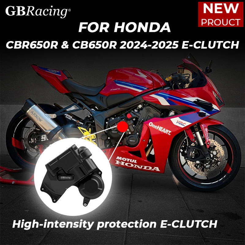 

dirt bikes Gbracing E-Clutch Secondary Engine Cover SET For HONDA CBR650R/CB650R 2024-2025–Shields Electronic Clutch&Alternator