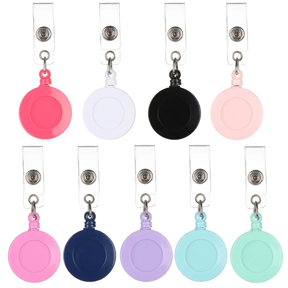 1pc High Quality Anti-Lost Clip Retractable Key Ring Lanyards Badge Holder Nurse ID Name Card