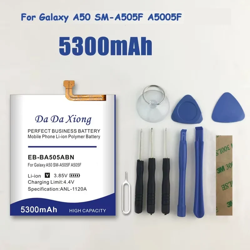 5300mAh Battery EB-BA505ABN EB-BA505ABU For SAMSUNG Galaxy A50 A505F SM-A505F A505FN/DS/GN A505W A30 S With Tools