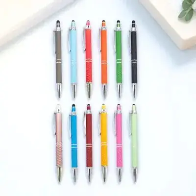 

Набор из 12 выдвижных металлических ручек-стилусов с тонким наконечником, многофункциональные чернильные ручки для офиса и школы, для левшей