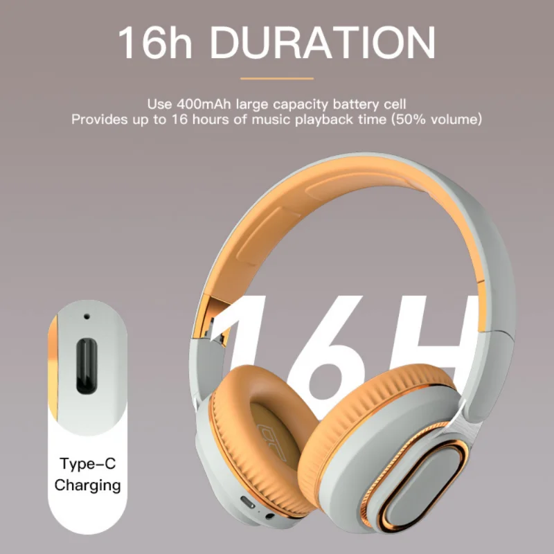 LOERSS 5.0 Headset Bluetooth TWS Stereo, headphone nirkabel lipat Nosie pengurangan Tipe C Subwoofer Game olahraga musik