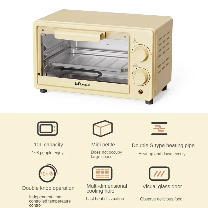 Mini horno eléctrico multifuncional Para el hogar, cocina pequeña De 10l, accesorios De cocina Para Panaderia, nuevo