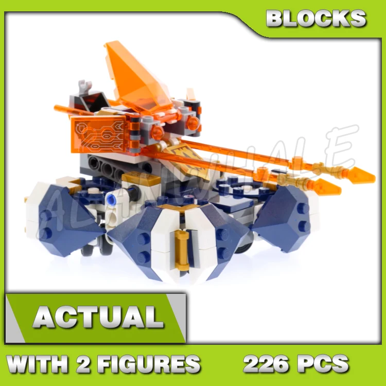 

226pcs Nexoes Knights Lance's Hover Jouster Rotating Wheels Jousting Mode 10814 Building Blocks toys Compatible with Model