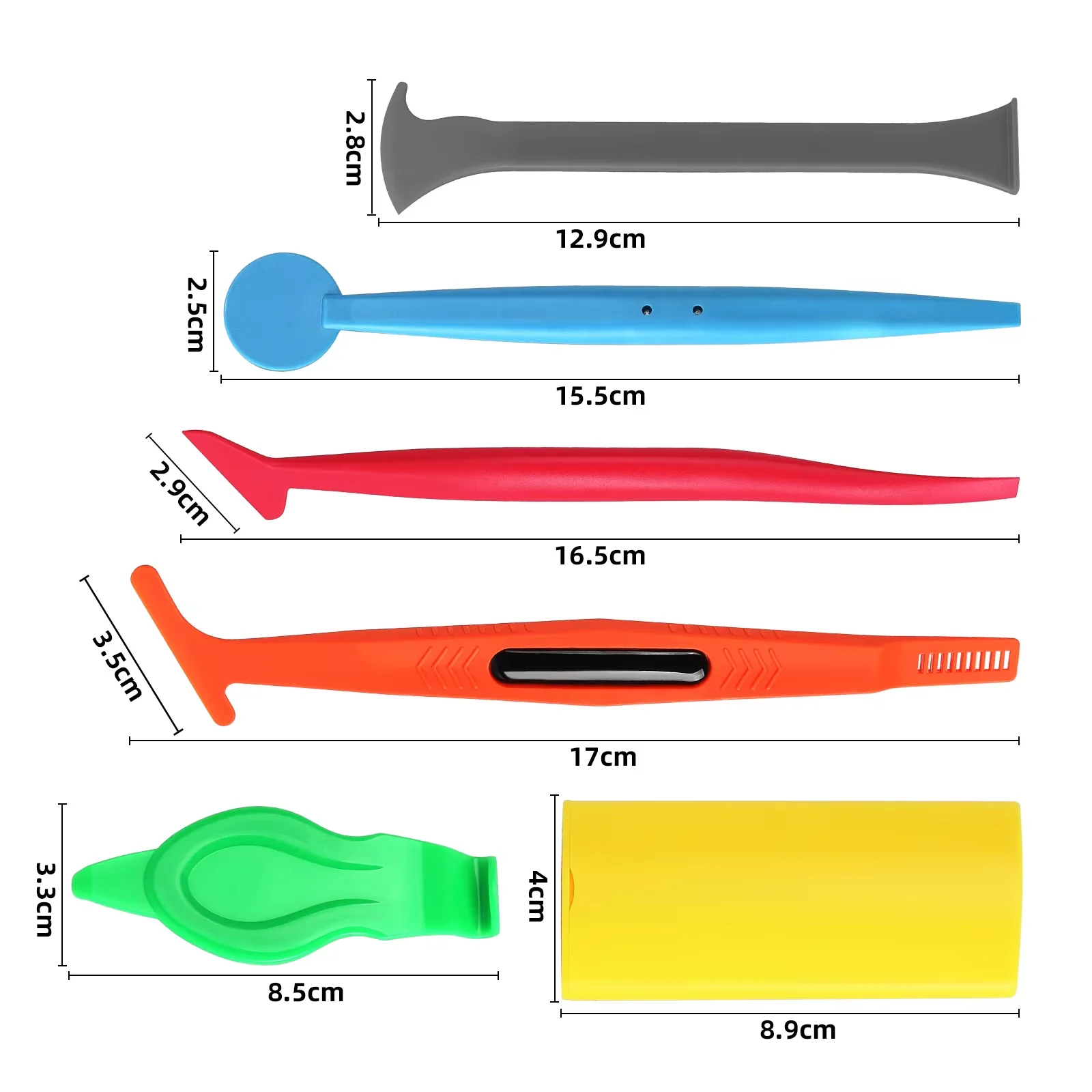 DCHOA Magnetic Edge Stick Squeegee Scraper Kit for Car Vinyl Wrap Window Tint Carbon Fiber Film Sticker Adhesive Removal Tools