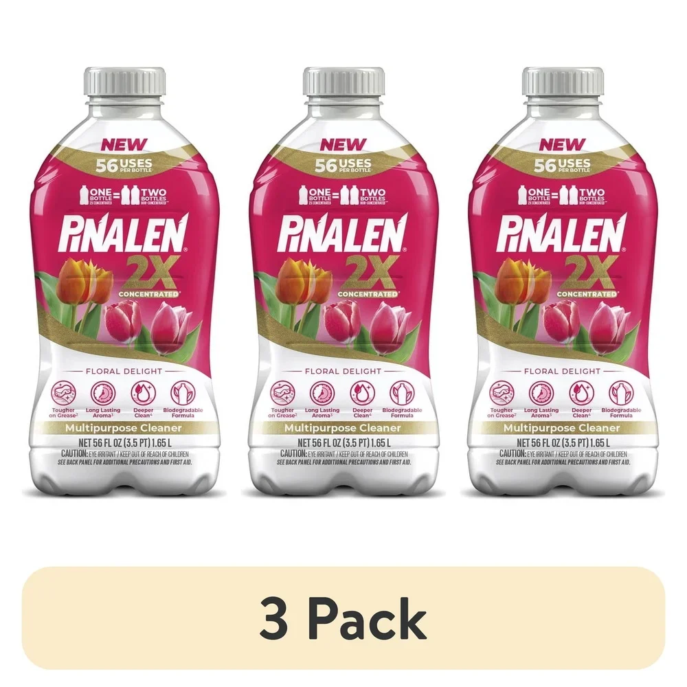 

3 Pack 2X Max Aroma Floral Delight All Purpose Cleaner Powerful Multipurpose Deodorizer Household Stain Remover Natural