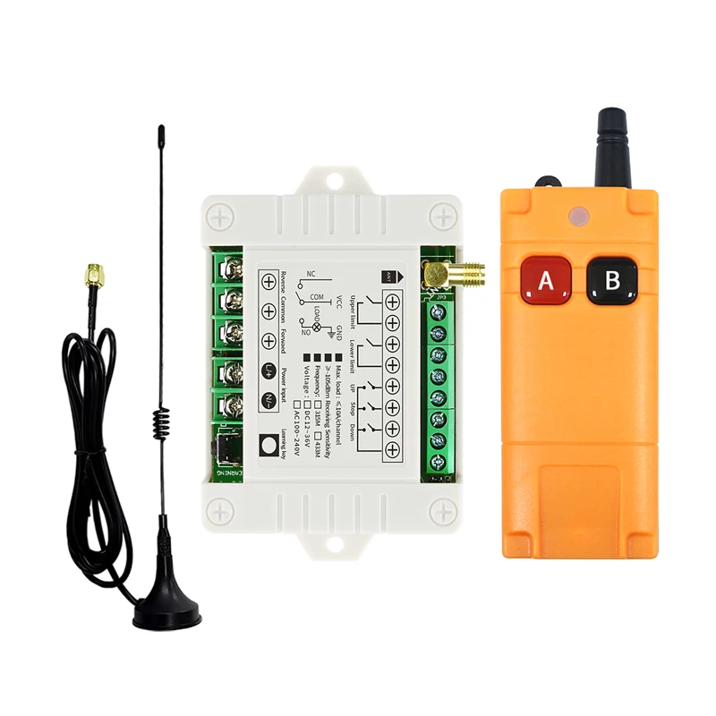 433MHZ Universal Wireless Remote Control AC220V 110V 2CH Relay Radio controller Receiver Module RF Switch & Gate Garage opener