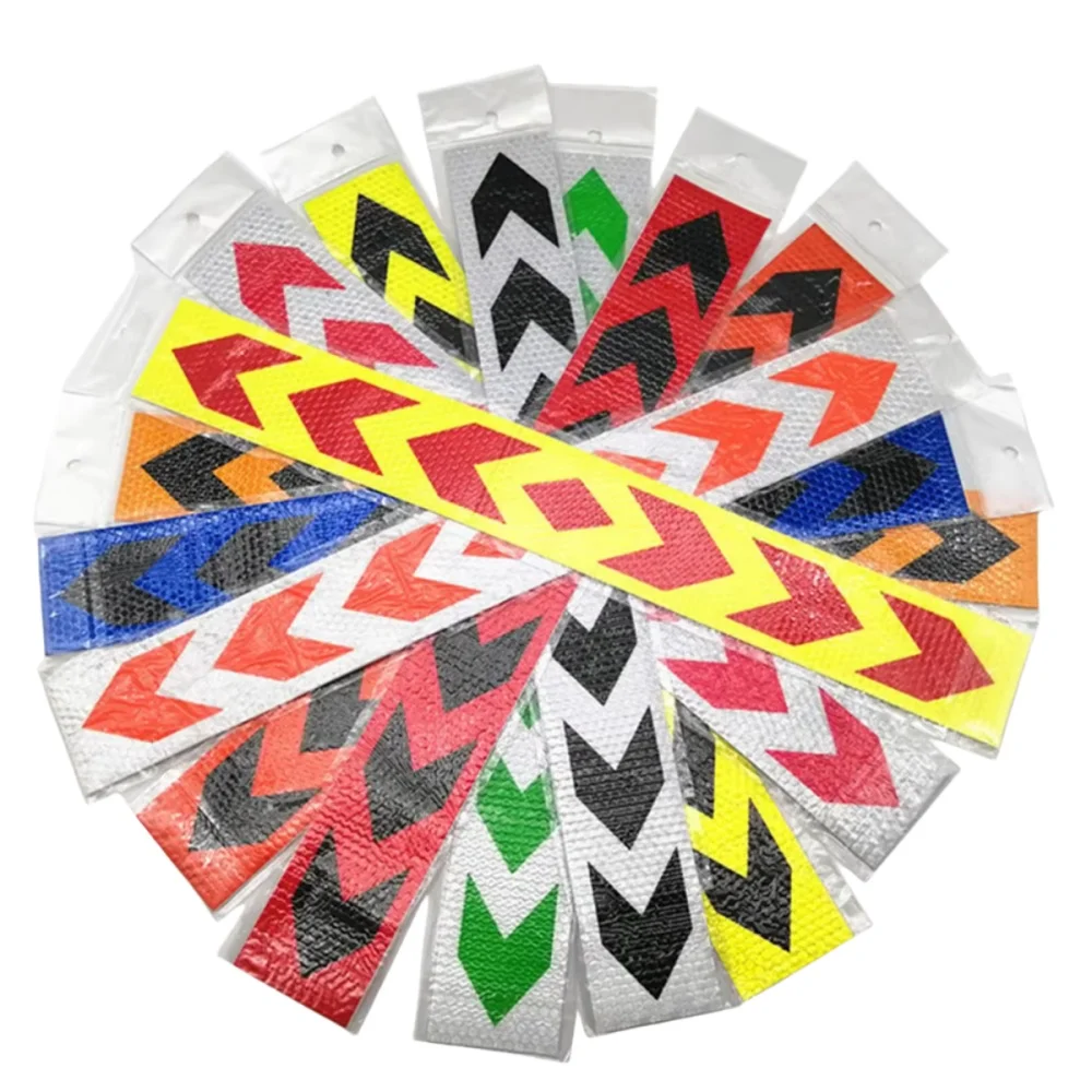 

2Pcs Motorcycle Arrow Stripe Stickers Fender Paste Waterproof Oilproof Reflective Scooter Bike Decal Motorcycle Accessories