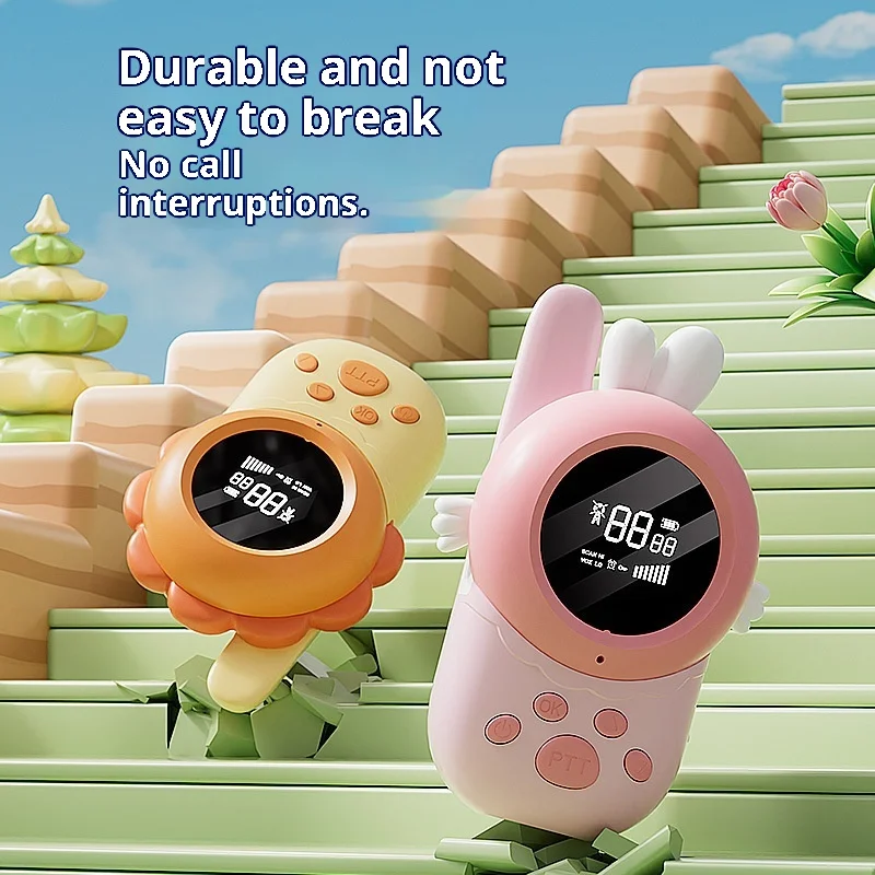 Nuovo design Bunny Rabbit Walkie Talkie per bambini HD Suono chiaro a lungo raggio Perfetto per giochi in interni ed esterni con i genitori