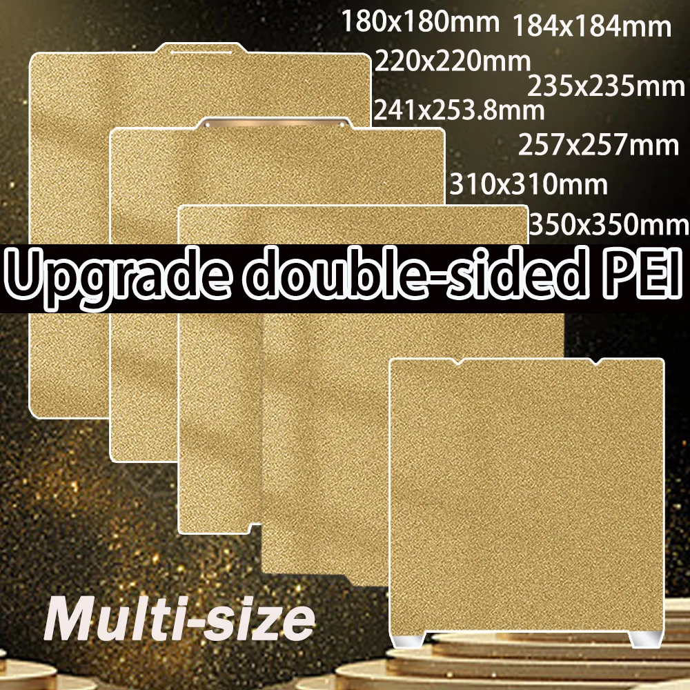 MK3S PEI Sheet Steel 235x235 180/220/235/300/310/350 Upgrade Removal Textured PEI Sheet Magnetic Build Plate Ender 3 V3 Se Bed